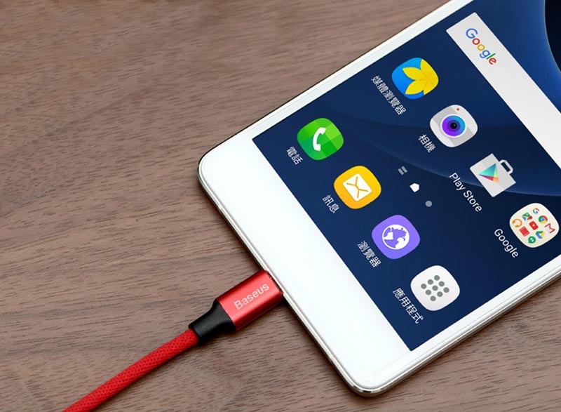 Yiven Micro USB-kabel 1,5 m 2A - Röd - Bild 2