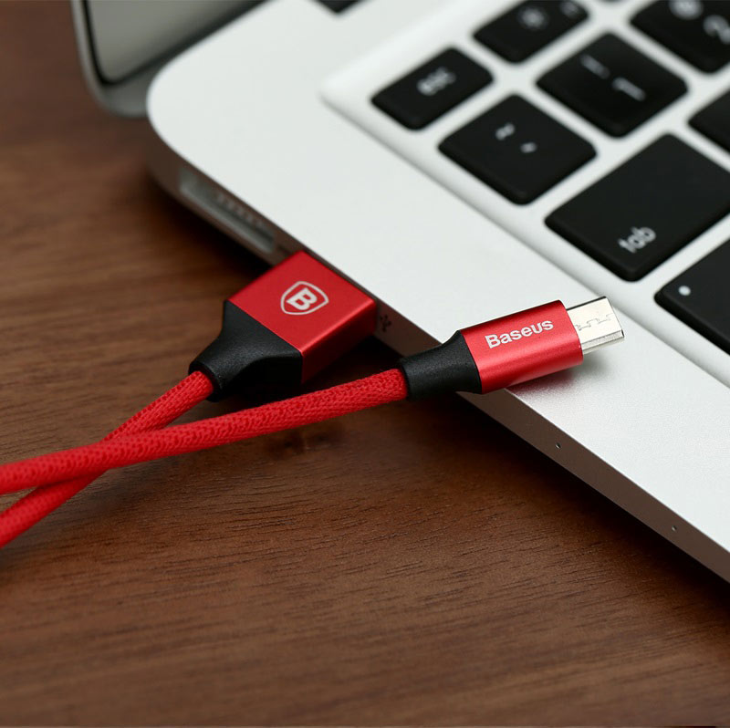 Yiven Micro USB-kabel 1,5 m 2A - Röd - Bild 3