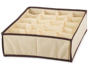Förvaringslåda till garderob 16-fack 38x28x10cm - Beige