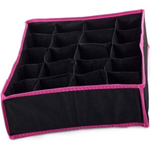 Förvaringslåda till garderob 20-fack 35x28x10cm - Svart