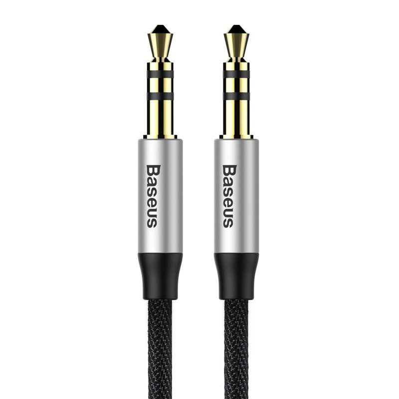 Yiven Audiokabel mini jack 3,5mm AUX, 1m - Silver/Svart