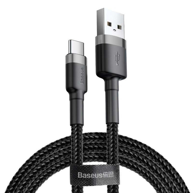 Cafule kabel USB till Typ C - 3m - Svart/Grå(Finns redan)