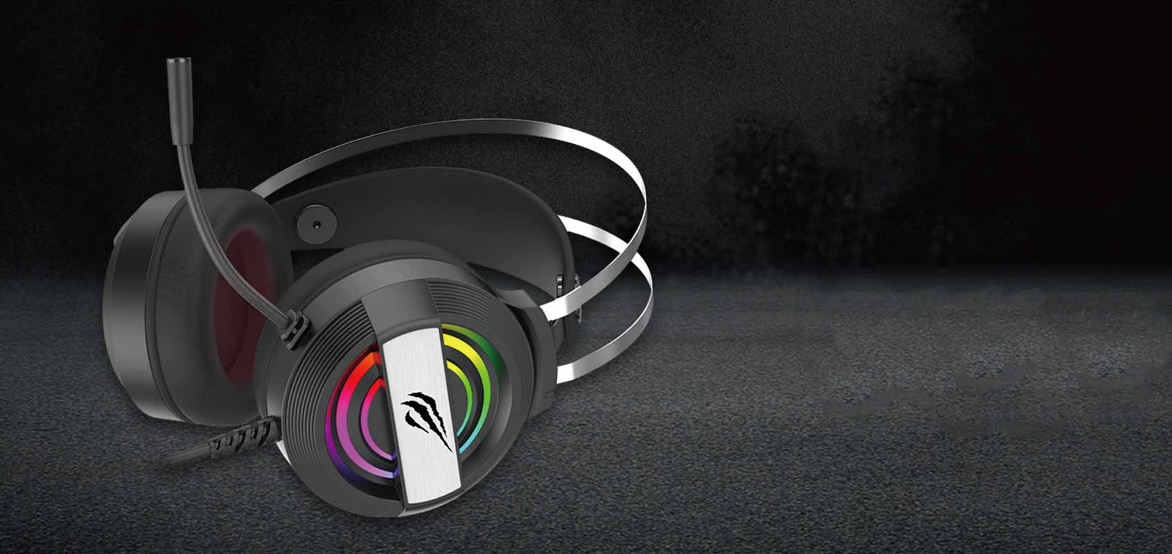 H2026d Gamenote Gaming-hörlurar RGB USB+3.5mm - Bild 3