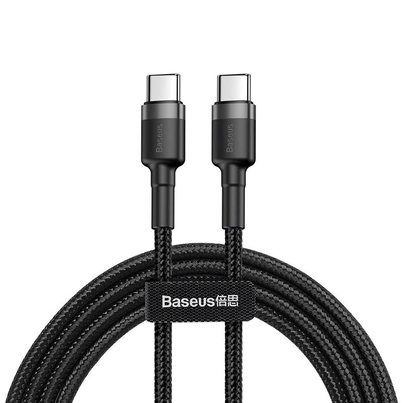 Cafule Kabel USB-C 20V 3A, 2m - Svart/grå