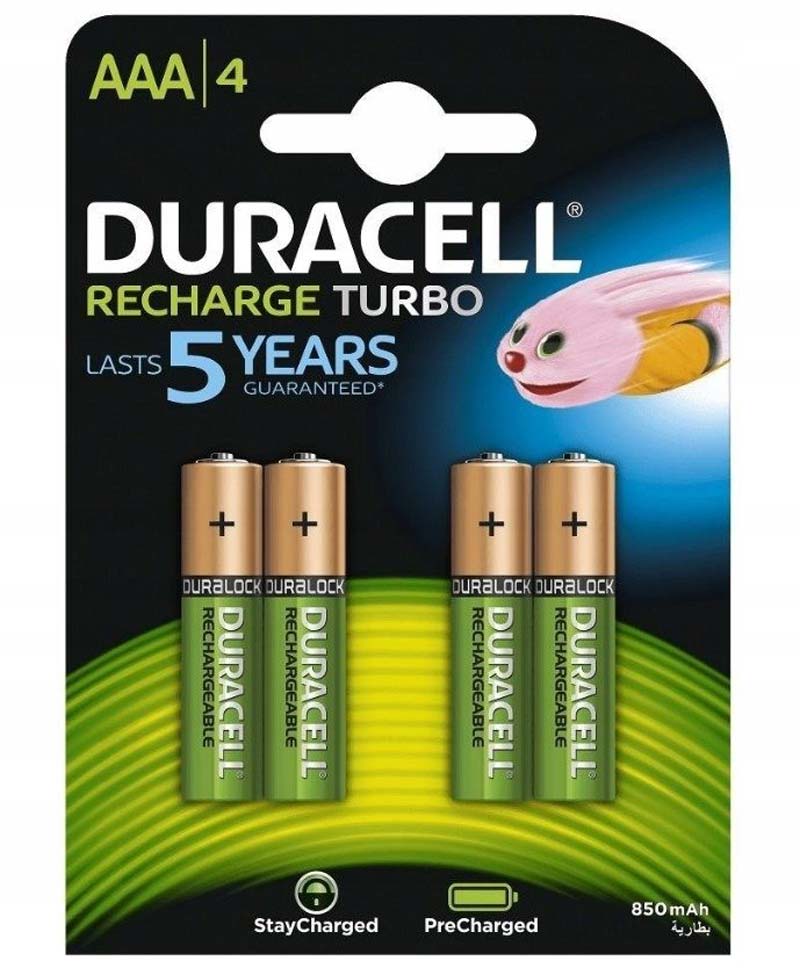 Laddningsbara 850mAh AAA-Batterier 4-pack