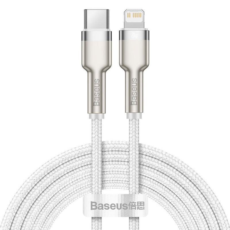 Cafule Kabel USB-C Lightning 2 m - Vit