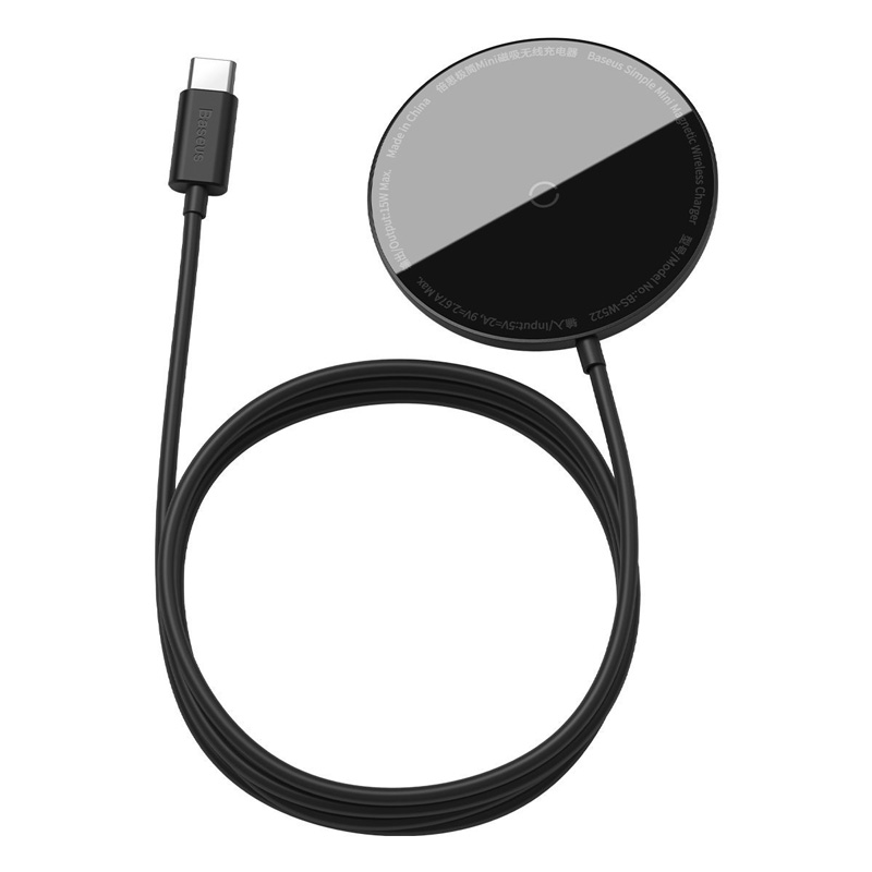 Simple Mini magnetisk trådlös laddare, MagSafe 15W - Svart