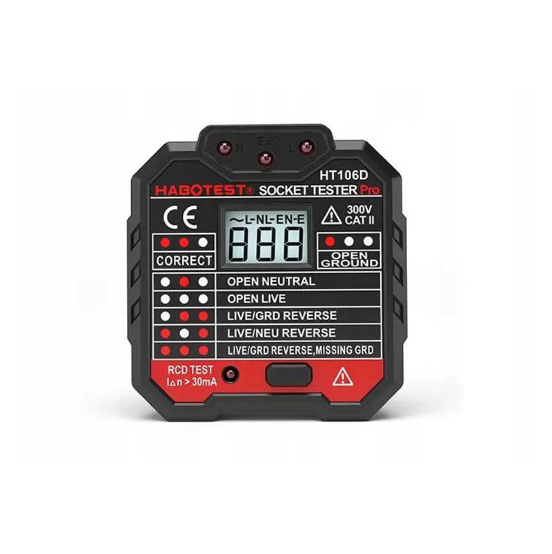 HT106D Mätinstrument för eluttag med display