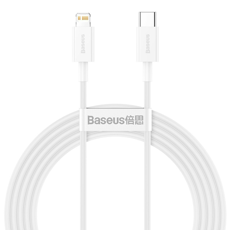 Superior Snabbladdningskabel USB-C till Lightning 20W, 2m - Vit