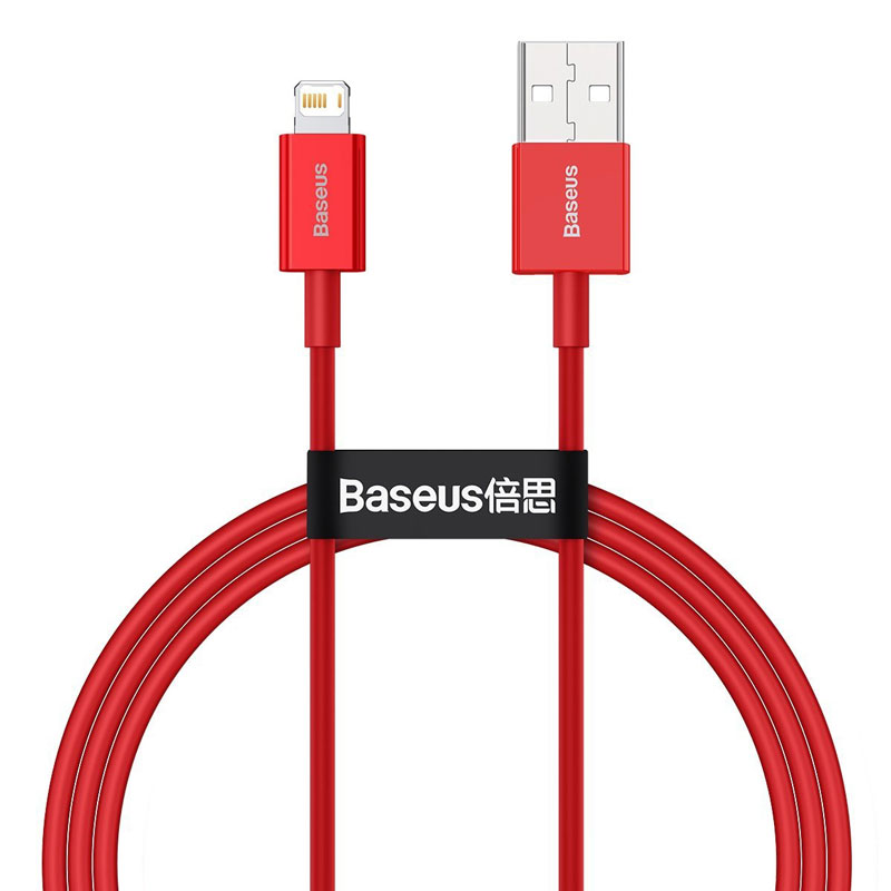 Superior USB till IP Lightning Kabel 2.4A 1m - Röd