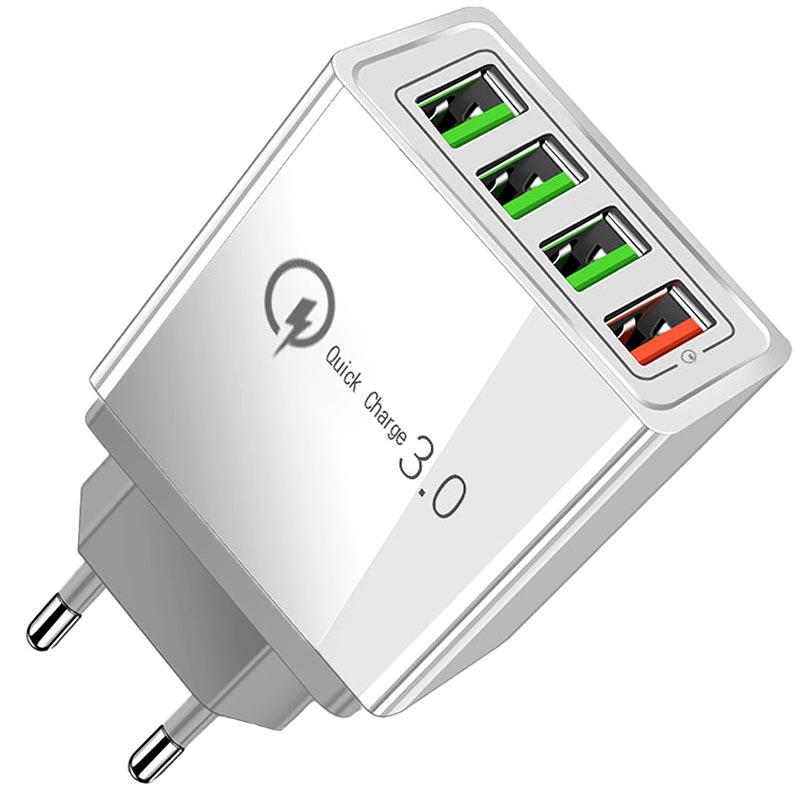 Snabbladdning 4xUSB - Grå