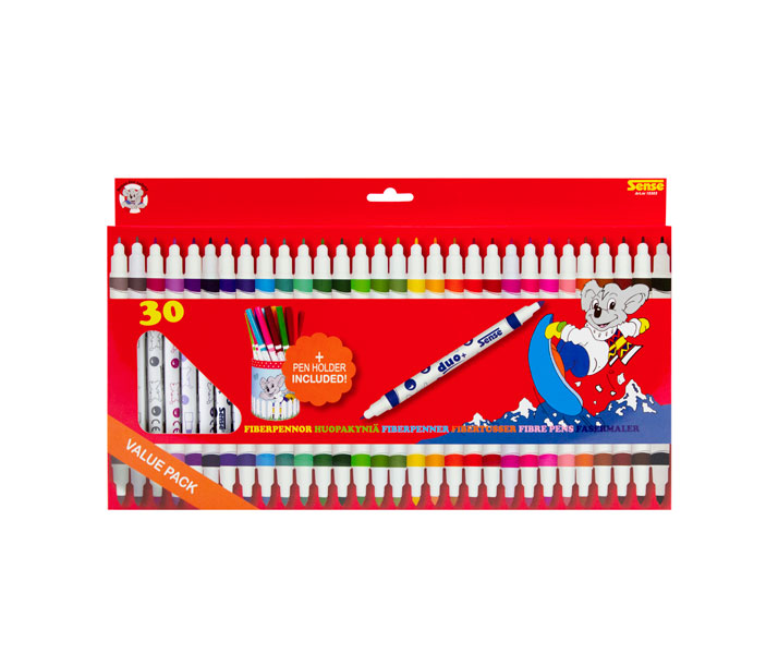 Fiberpenna Dubbelspets 30-Pack