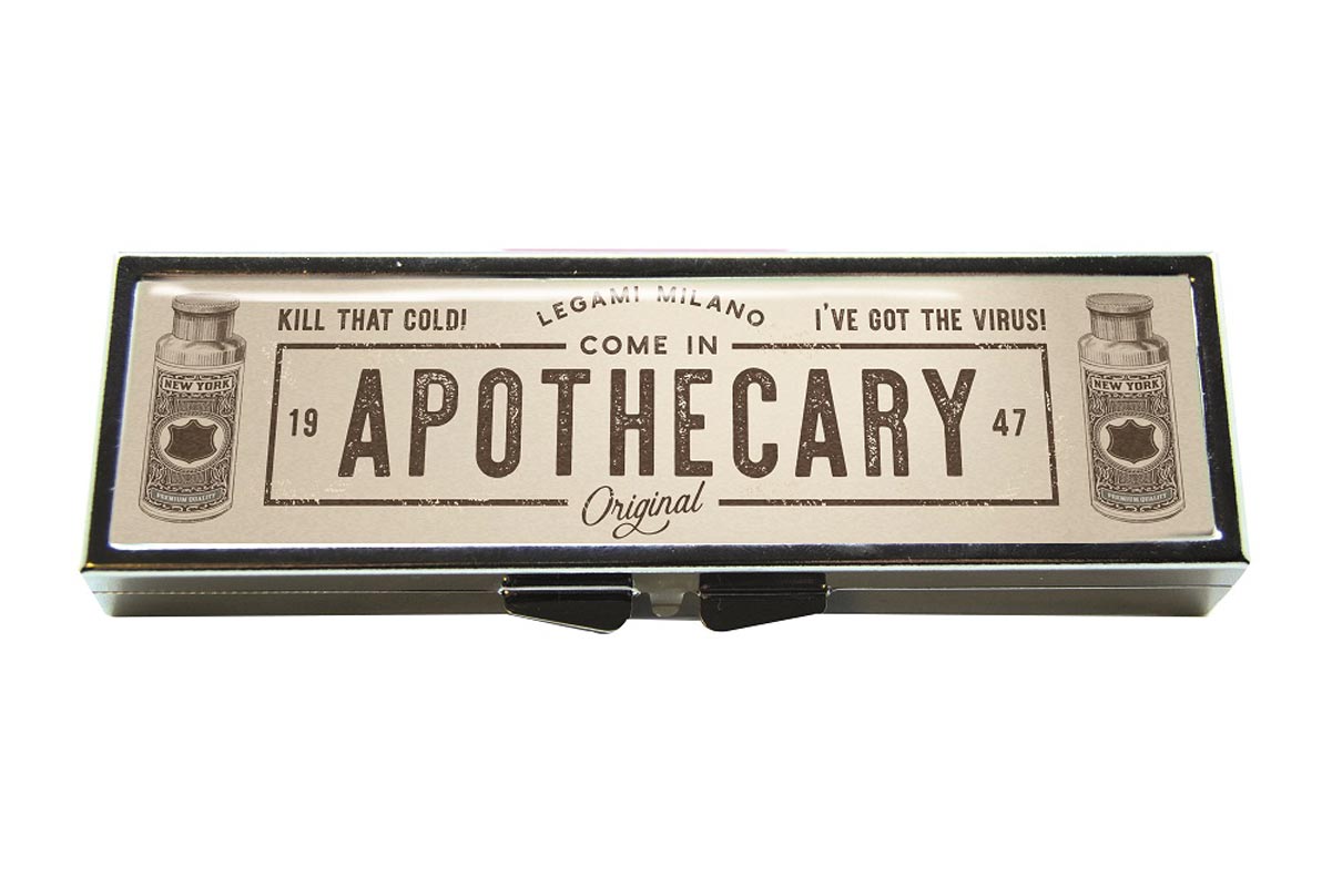 7-dagars pillerask med spegel - SOS, Apothecary