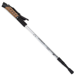 Teleskopiska gåstavar med korkhandtag - Silver