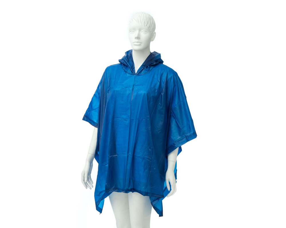 Regnponcho med Huva Barn One Size Blå