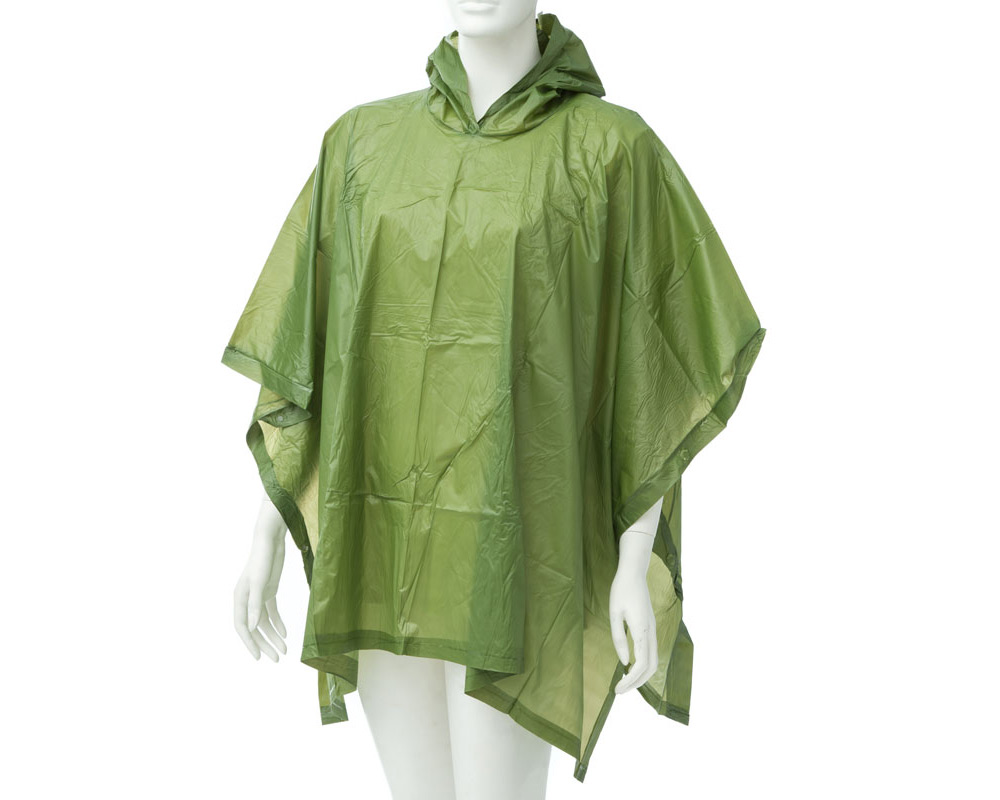Regnponcho med Huva Barn One Size Grön