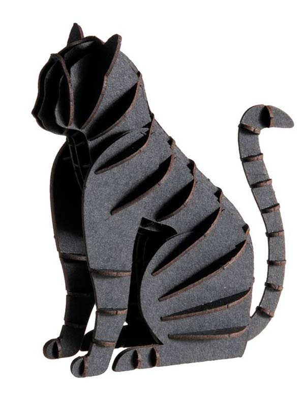 3D-pappersmodell - Svart Katt