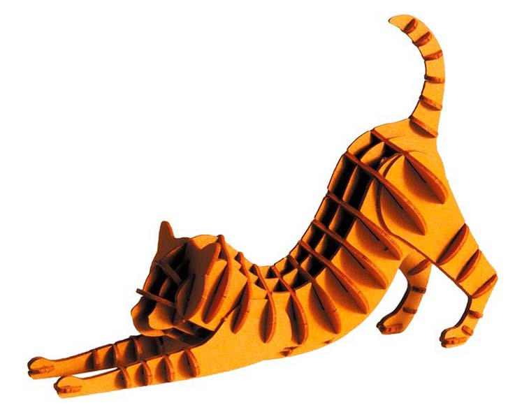 3D-pappersmodell - Rödbrun Katt