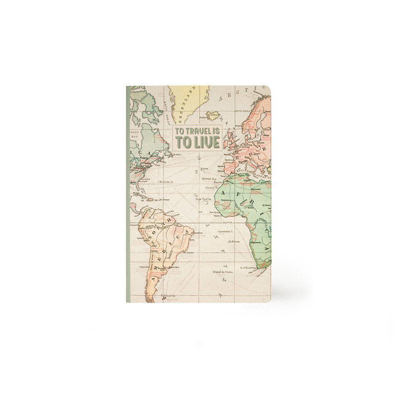 Anteckningsbok Medium 80 sidor linjerad - Travel