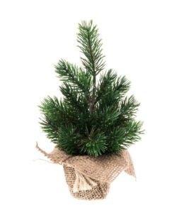 Bordsgran med jutekruka 22 cm