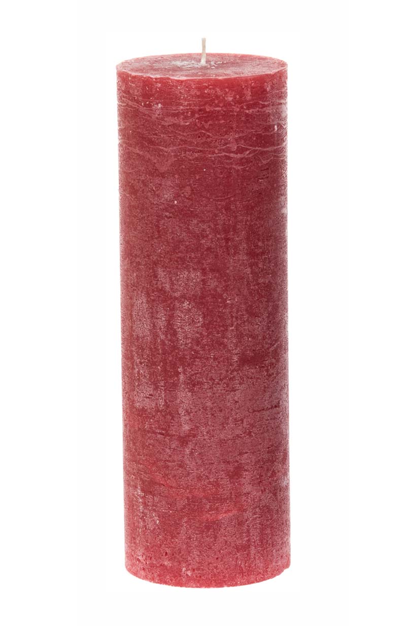 Blockljus Pillar 10 x 30 cm - 250 h Vinröd