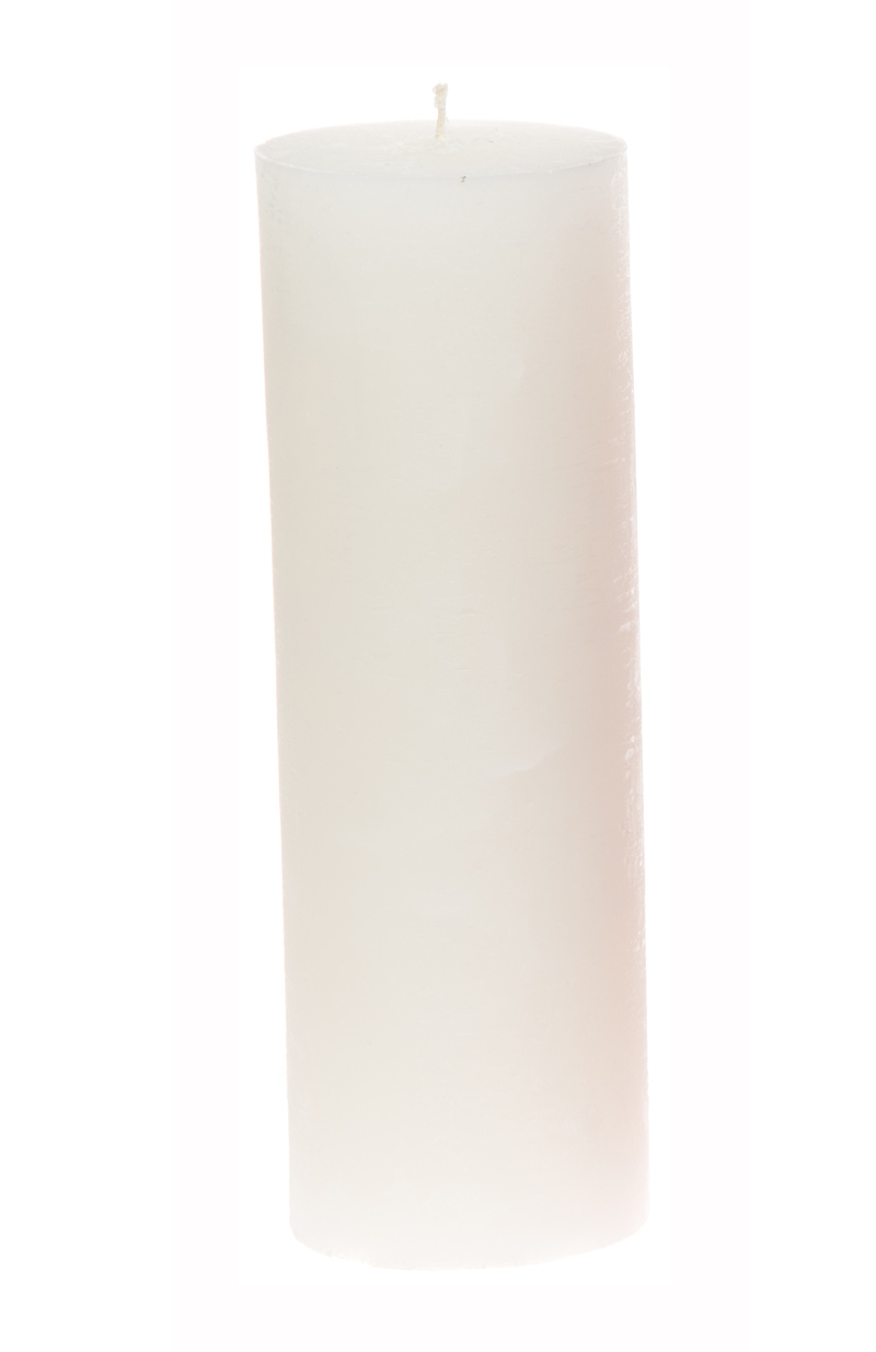 Blockljus Pillar 10 x 30 cm - 250 h Vit