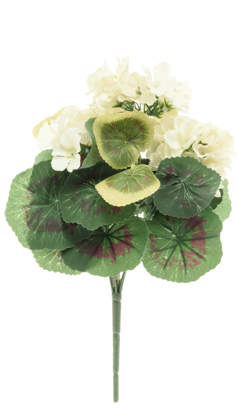 Konstgjord snittblomma 35 cm - Geranium Vit