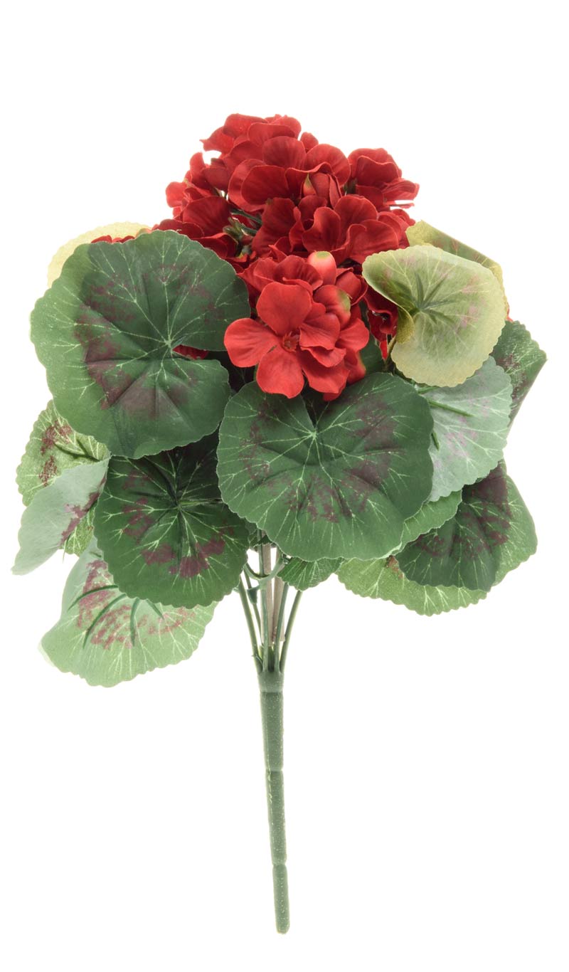 Konstgjord snittblomma 35 cm - Geranium Mörkröd
