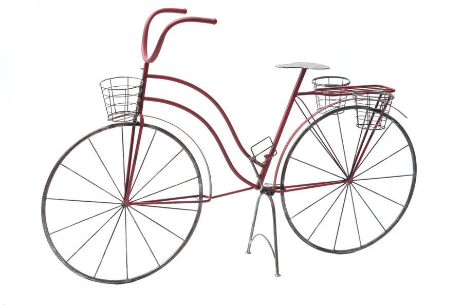 Dekorativ cykel för 3 blomkrukor 135 cm