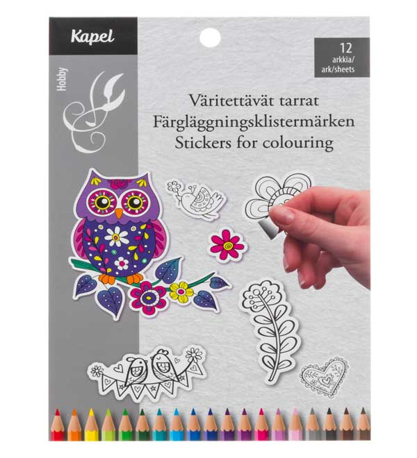 - DIY Klistermärken 12 Ark, Ugglor