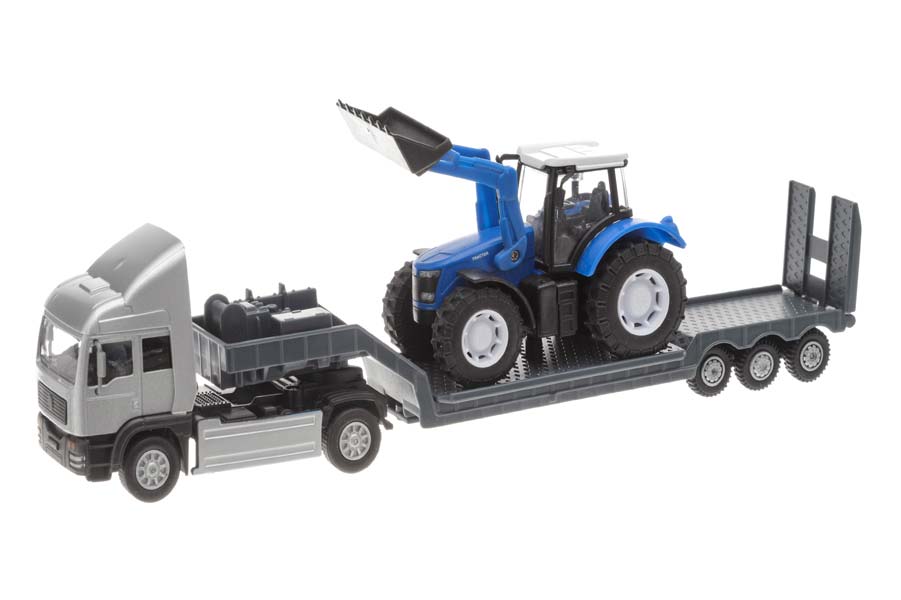 Biltransport med Traktor Leksaksset Blå