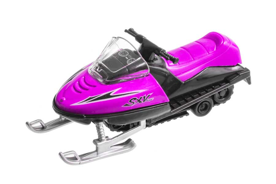 Snowmobile Die-Cast Metall - Lila Snöskoter