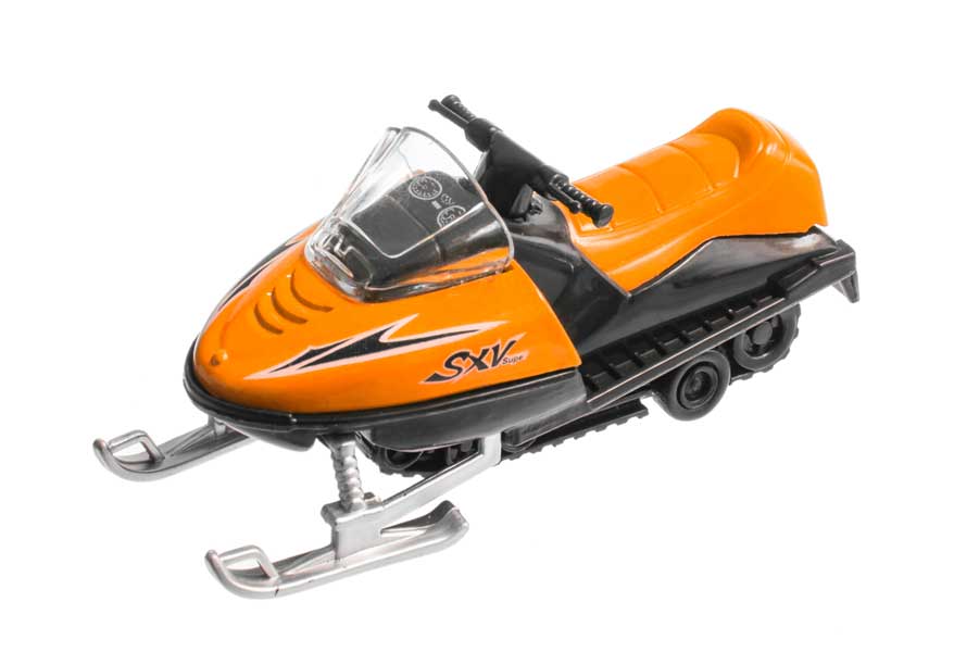 Snowmobile Die-Cast Metall - Orange Snöskoter