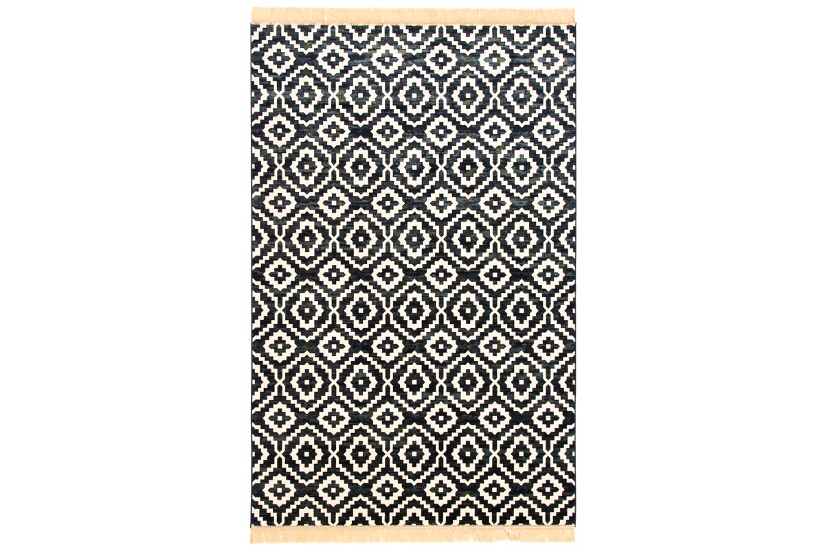 Matta "Messina" 67x105 cm Svart/Vit