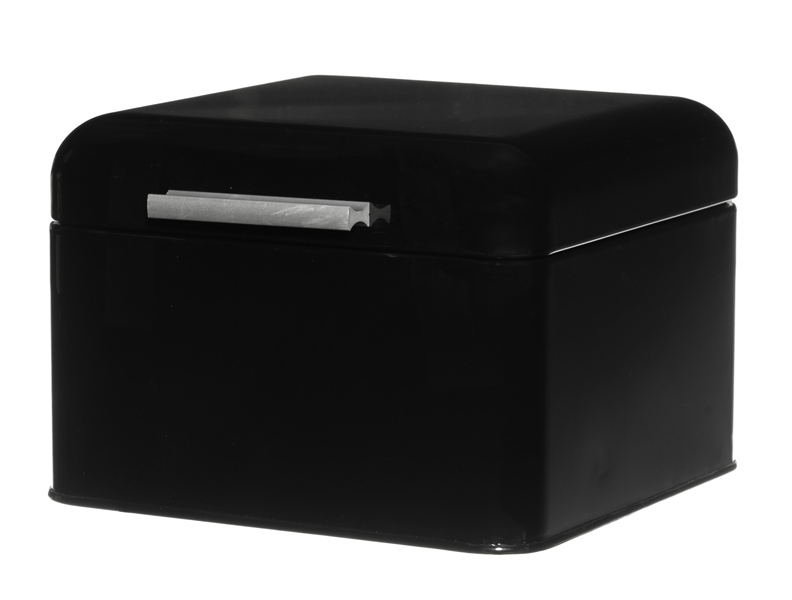 Svart Brödbox - 20 x 20 x 14 cm