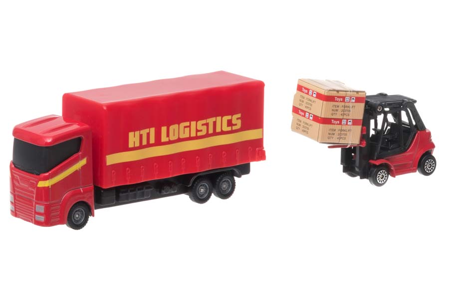 Transportlastbil med Truck Röd Leksaksset