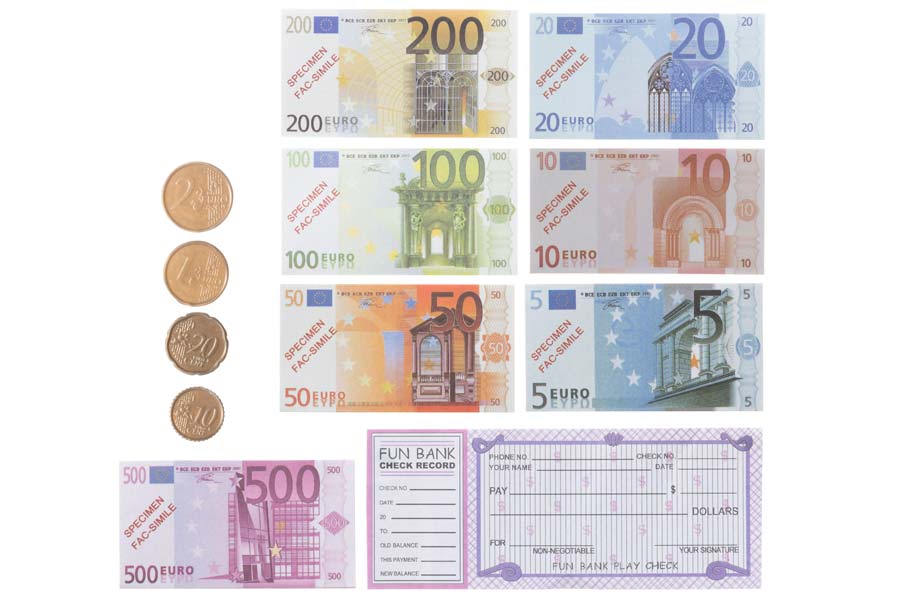 Play Money - Kassaregister med Euro Pengar