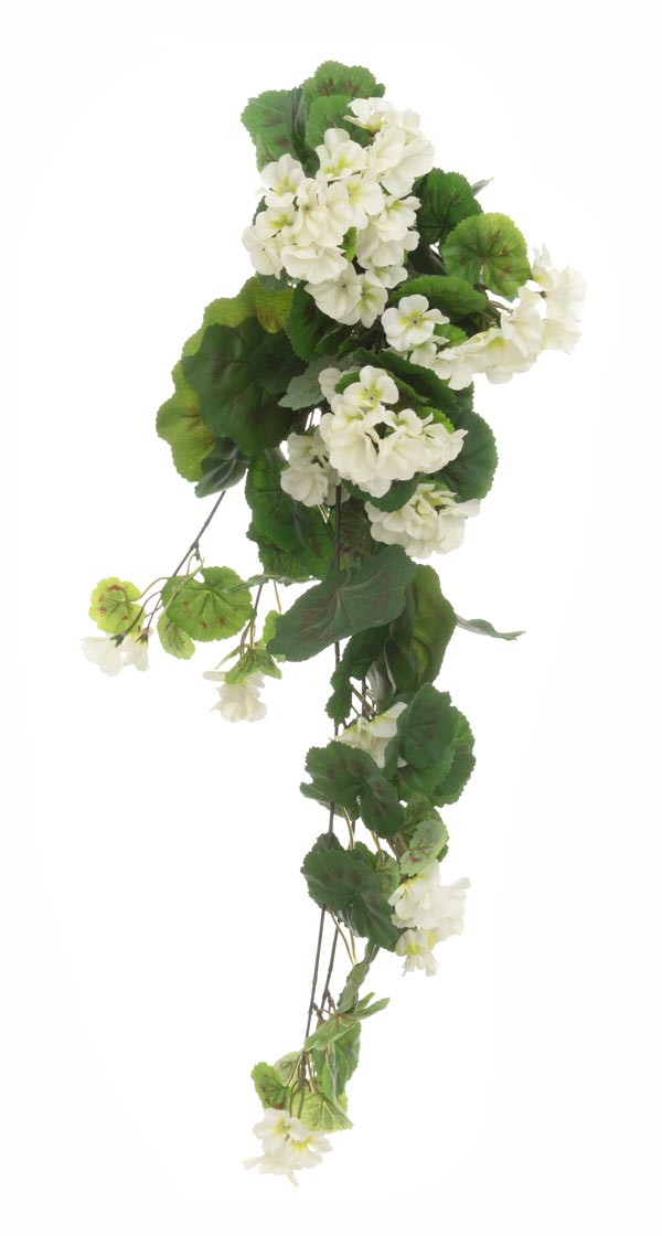 Konstgjord hängväxt 70 cm - Begonia Vit