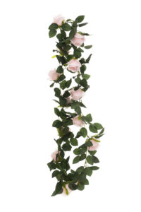 Ljusrosa Rosor Girlang 180 cm
