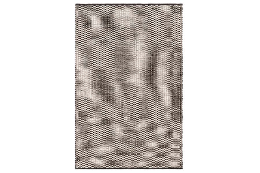 Handvävd bomullsmatta Panama 140 x 200 cm, Svart