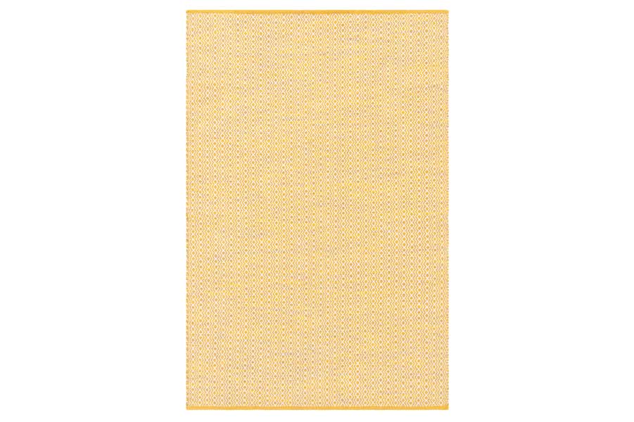 Handvävd bomullsmatta Panama 80 x 150 cm, Gul