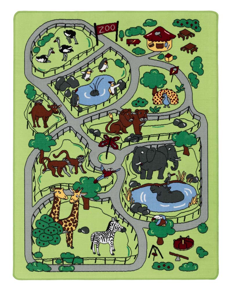 Barnmatta Zoo 133 x 175 cm Grön