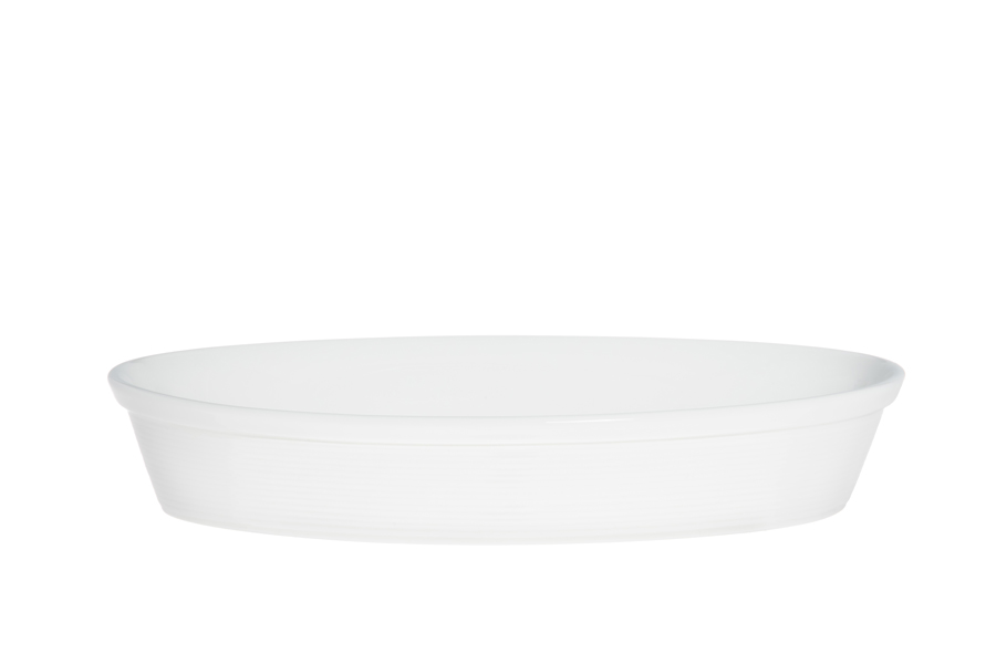 Ugnsgryta i porslin, vit, 31 cm