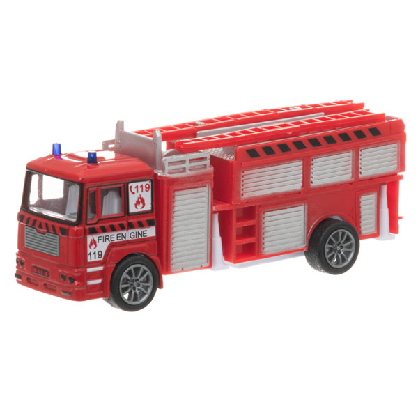 - Die-Cast Brandbil - Röd 11,5 cm
