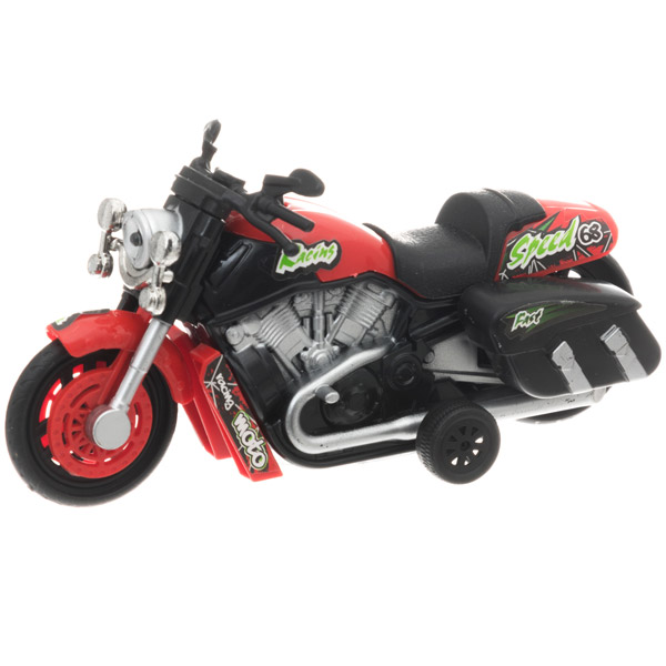 - Motorcykel med ljud & ljus - 14,5 cm Röd
