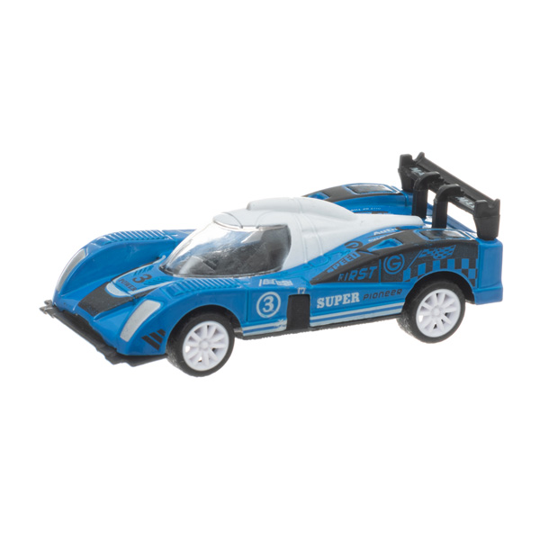 - Die-Cast Racerbil - Blå 8,5 cm