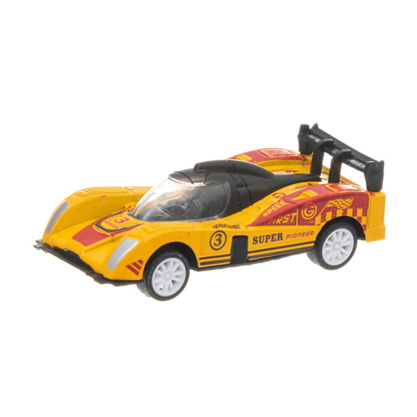 - Die-Cast Racerbil - Gul 8,5 cm