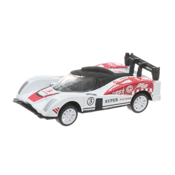 - Die-Cast Racerbil - Vit 8,5 cm