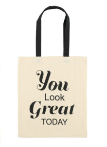 Tygkasse - You Look Great Today - 39 x 43 cm