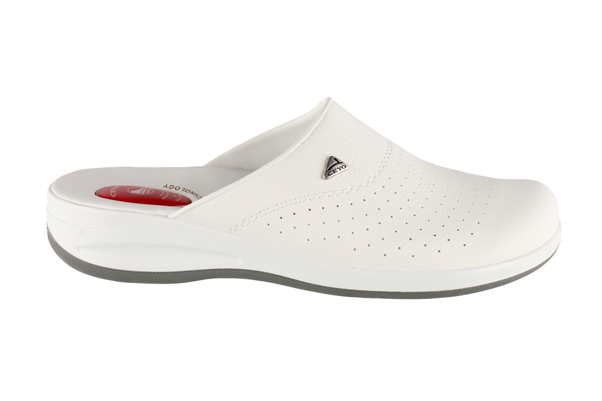 Vita damtofflor med memory foam